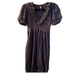 Sweater v neck dress